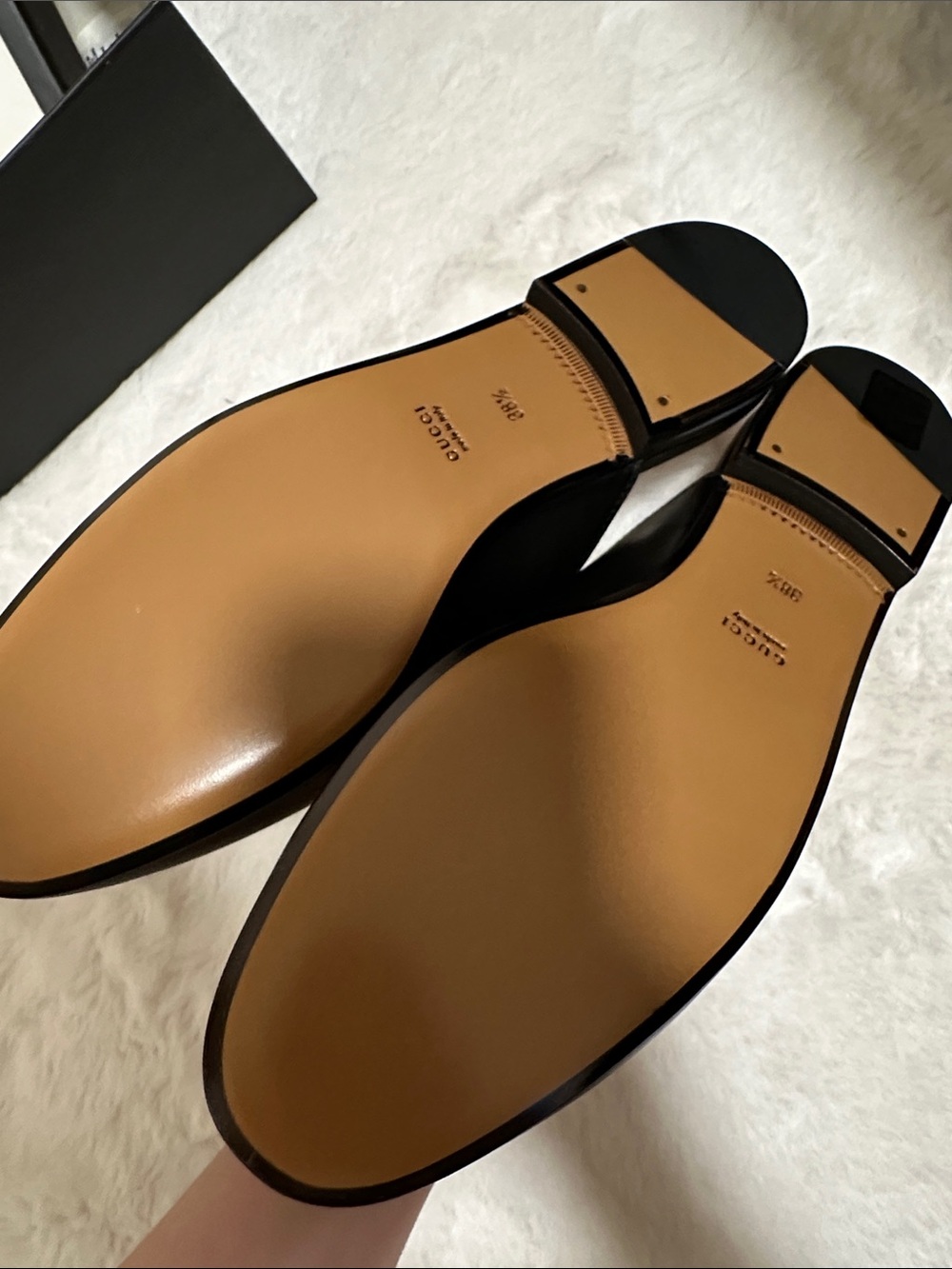 Gucci Black Leather Mule with Gold Horsebit - Picture 3 of 4